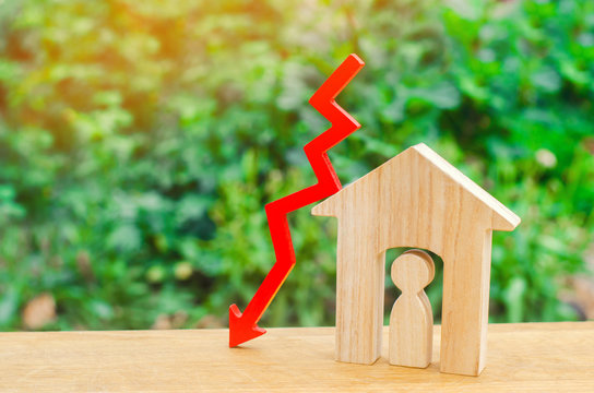 a decline in property prices. population decline. falling interest on the mortgage. reduction in demand for the purchase of housing. low energy efficiency, low prices for public utilities. arrow down.