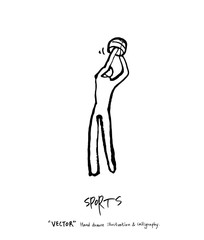 스포츠 포스터 / 손으로 그린 스포츠 그림