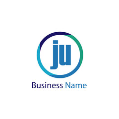 Initial Letter JU Logo Template Design