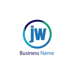 Initial Letter JW Logo Template Design