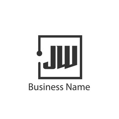 Initial Letter JW Logo Template Design