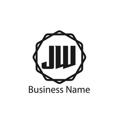 Initial Letter JW Logo Template Design