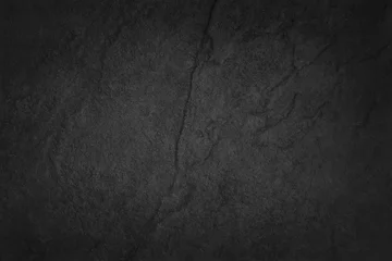 Crédence de cuisine en verre imprimé Pierres Dark grey black slate texture in natural pattern with high resolution for background and design art work. Black stone wall.