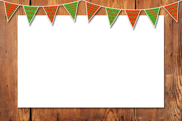 christmas bunting template with copyspace