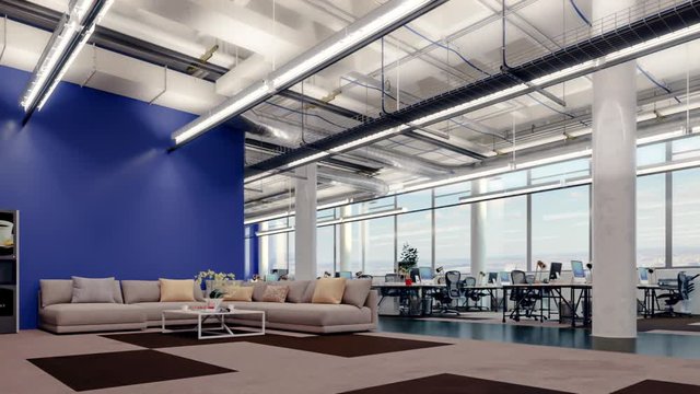 Office workplace. 3d rendering