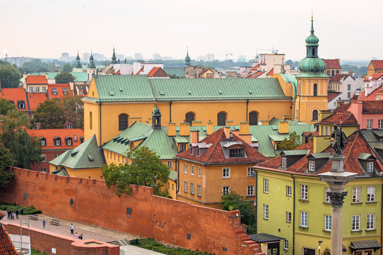 Architecture of the old town of Warsaw, Poland