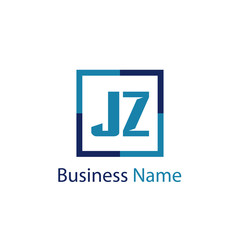 Initial Letter JZ Logo Template Design