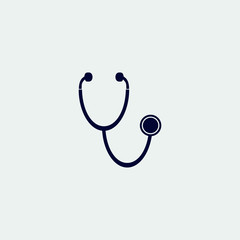 stethoscope icon, vector illustration. flat icon