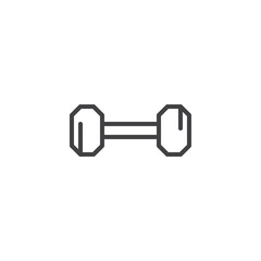 Dumbbell for gym outline icon. linear style sign for mobile concept and web design. Barbell line vector icon. Symbol, logo illustration. Pixel perfect vector graphics