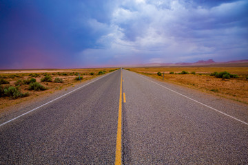 Fototapeta na wymiar Route 24 in San Rafael Desert, Utah, USA