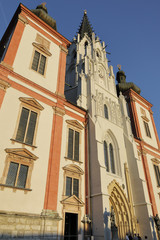 Fototapeta na wymiar Wallfahrtskirche Mariazell, Abendsonne