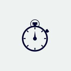 stopwatch icon, vector illustration. flat icon
