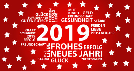 Naklejka premium 2019 Najharsgruß