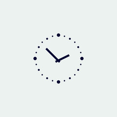 clock icon, vector illustration. flat icon.