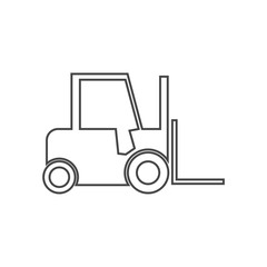 Forklift line icon 