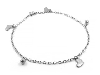 Ankle bracelet. Bangle. Stainless steel