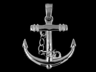 Jewelry pendant anchor. Stainless steel