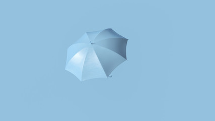 Pale Blue Umbrella 3d illustration	