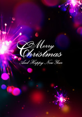 Merry Christmas and New Year card