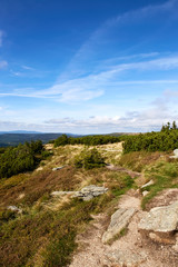 view from mountains in National Park Krkonose