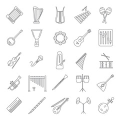music instruments. Vector icons