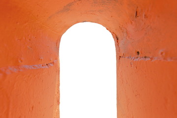Orange wall tunnel