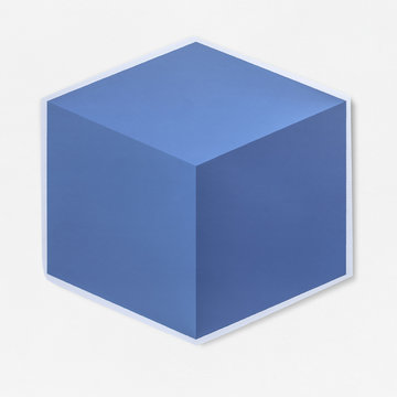 3D cube box icon on isolated