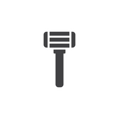 Shaving razor vector icon. filled flat sign for mobile concept and web design. Razor blade simple solid icon. Symbol, logo illustration. Pixel perfect vector graphics