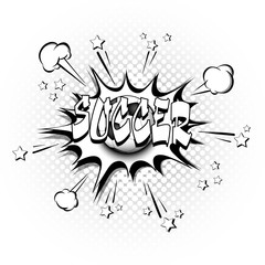 Soccer Pop art retro style