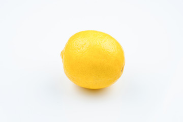 Lemon isolated on white background. Space for test or design.