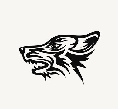 Wolf Face Logo, art vector design
