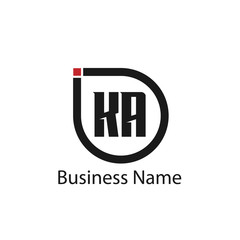 Initial Letter KA Logo Template Design