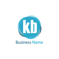 Initial Letter KB Logo Template Design