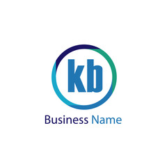 Initial Letter KB Logo Template Design