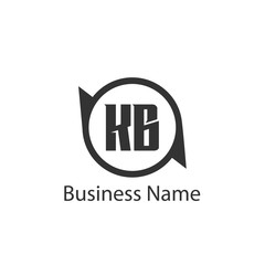Initial Letter KB Logo Template Design