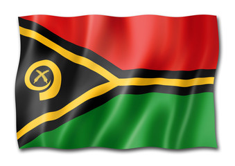 Obraz premium Vanuatu flag isolated on white