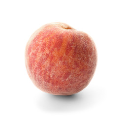 Fresh peach on white background