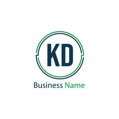 Obraz premium Initial Letter KD Logo Template Design