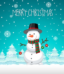 A snowman christmas template