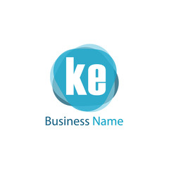 Initial Letter KE Logo Template Design