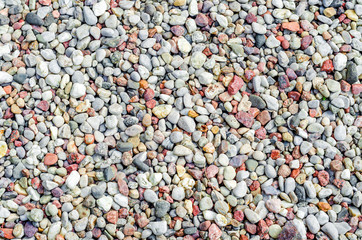 Sea smooth stones, beach background, beach, sun.