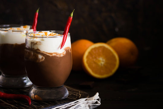 Warming Spicy Hot Chocolate With Orange And Chili