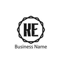 Initial Letter KE Logo Template Design