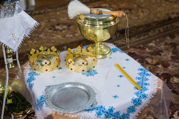 Church accessories for wedding. Church objects. Church accessories.
