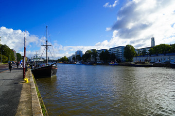 Aura River in Turku In Summer
