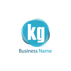 Initial Letter KG Logo Template Design