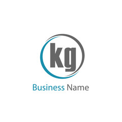 Initial Letter KG Logo Template Design