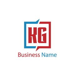 Initial Letter KG Logo Template Design