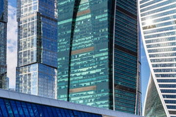 Detail of International business center Moscow City