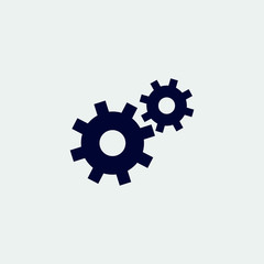 gear icon, vector illustration. flat icon.